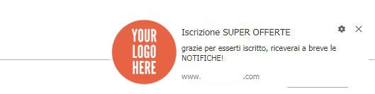 Notifica di benvenuto Push