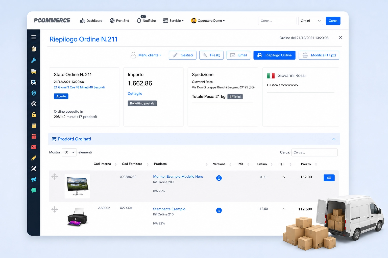 Gestione automatizzata degli ordini ecommerce