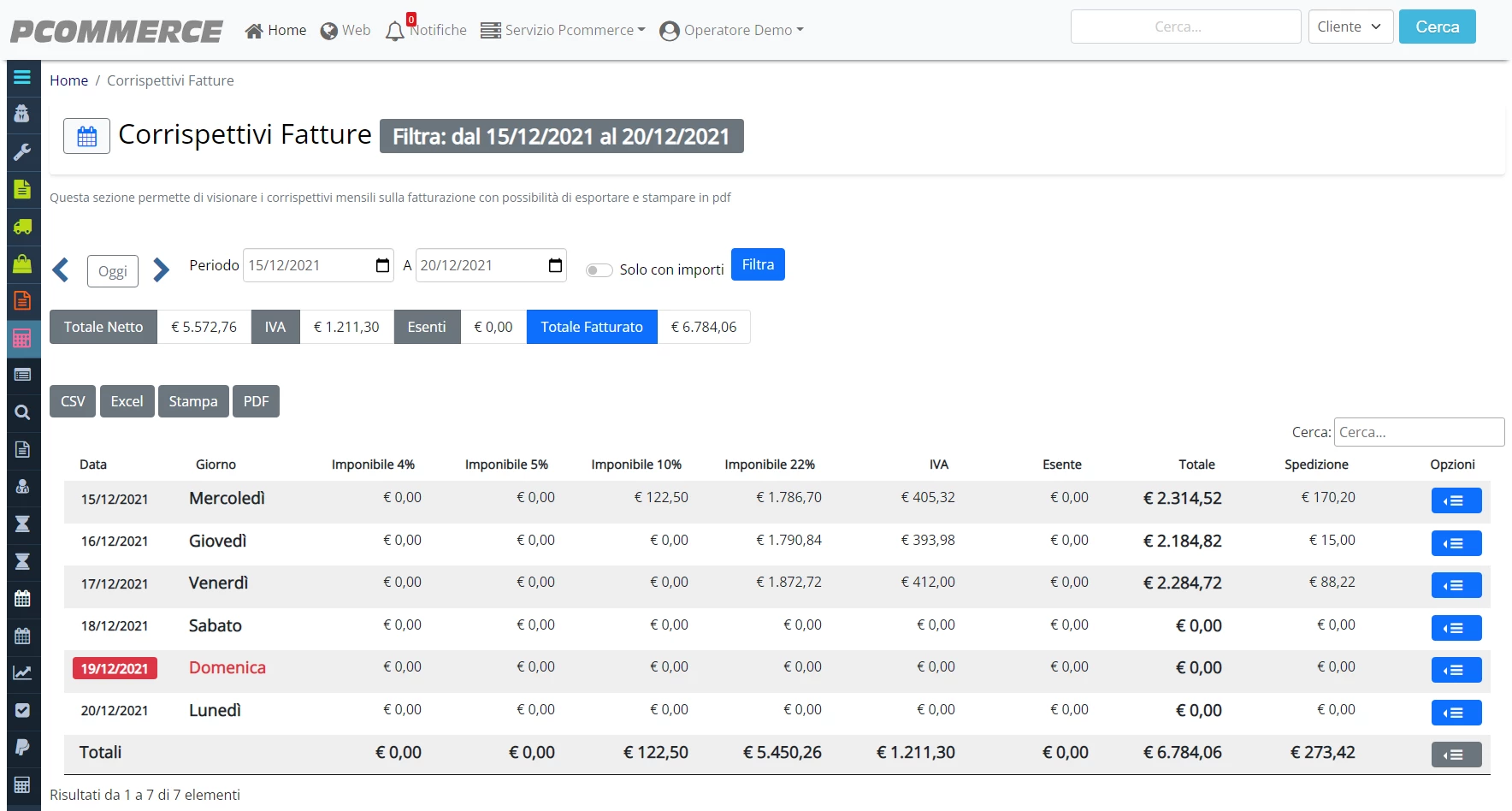 Software Corrispettivi Fatture