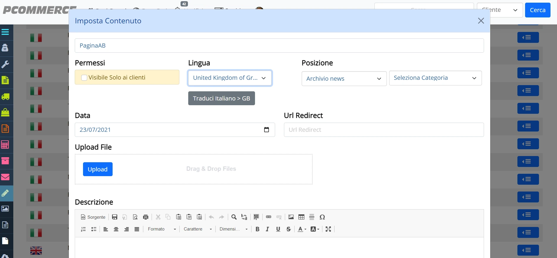 Traduzione Automatica Pagine Web